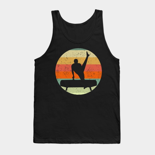 Mens Gymnastics Male Gymnast Sunset Tank Top by epiclovedesigns